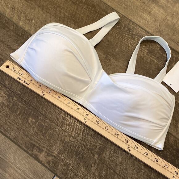 NWT SWIMSUITS FOR ALL White Convertible Bikini Top Size 14 - Picture 8 of 8